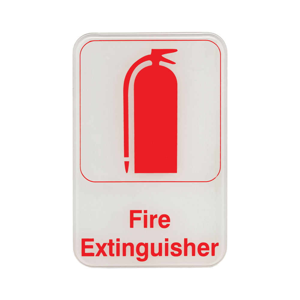 Fire Extinguisher Sign - 6 x 9 Inches - OSHA Compliant Safety Label for Workplace, Warehouse & Emergency Exit - Durable Vinyl Sticker for Wall & Door