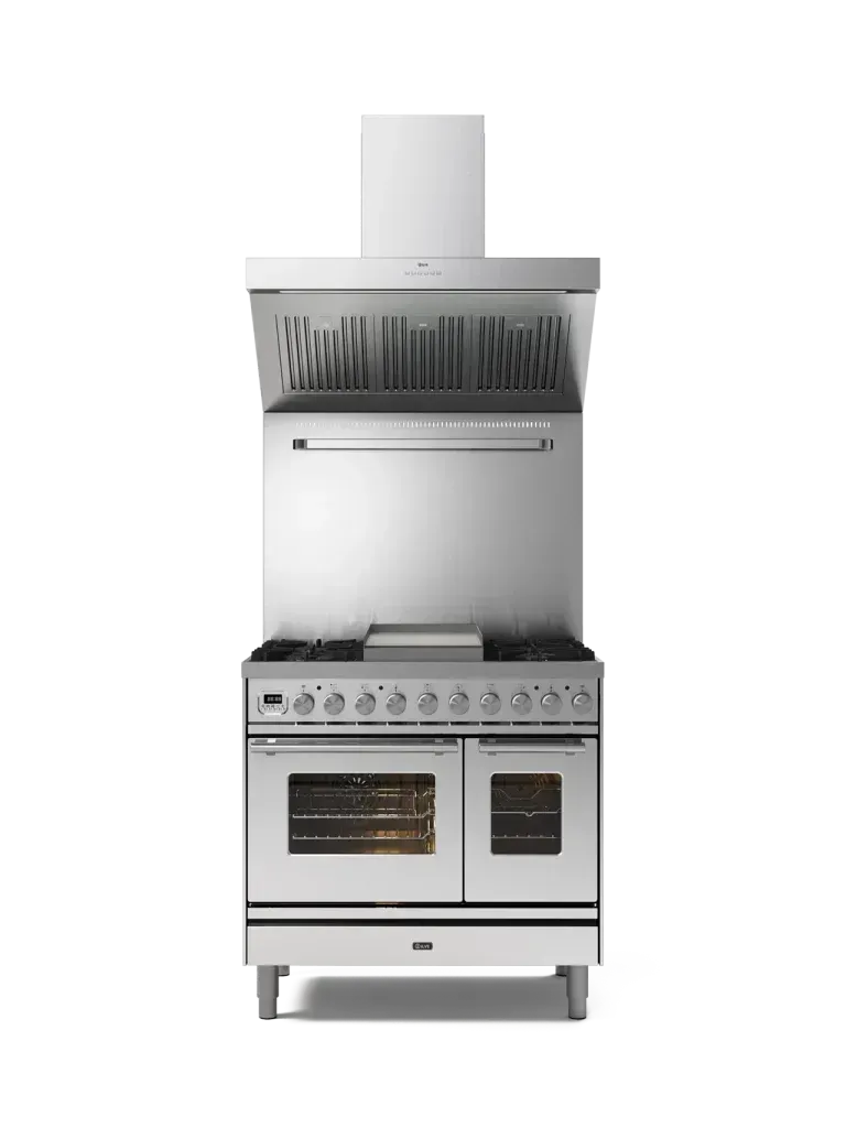 ILVE Professional Plus 90cm Double Oven Range Cooker - Premium Gas Stove for Home Kitchen, Restaurant & Commercial Use