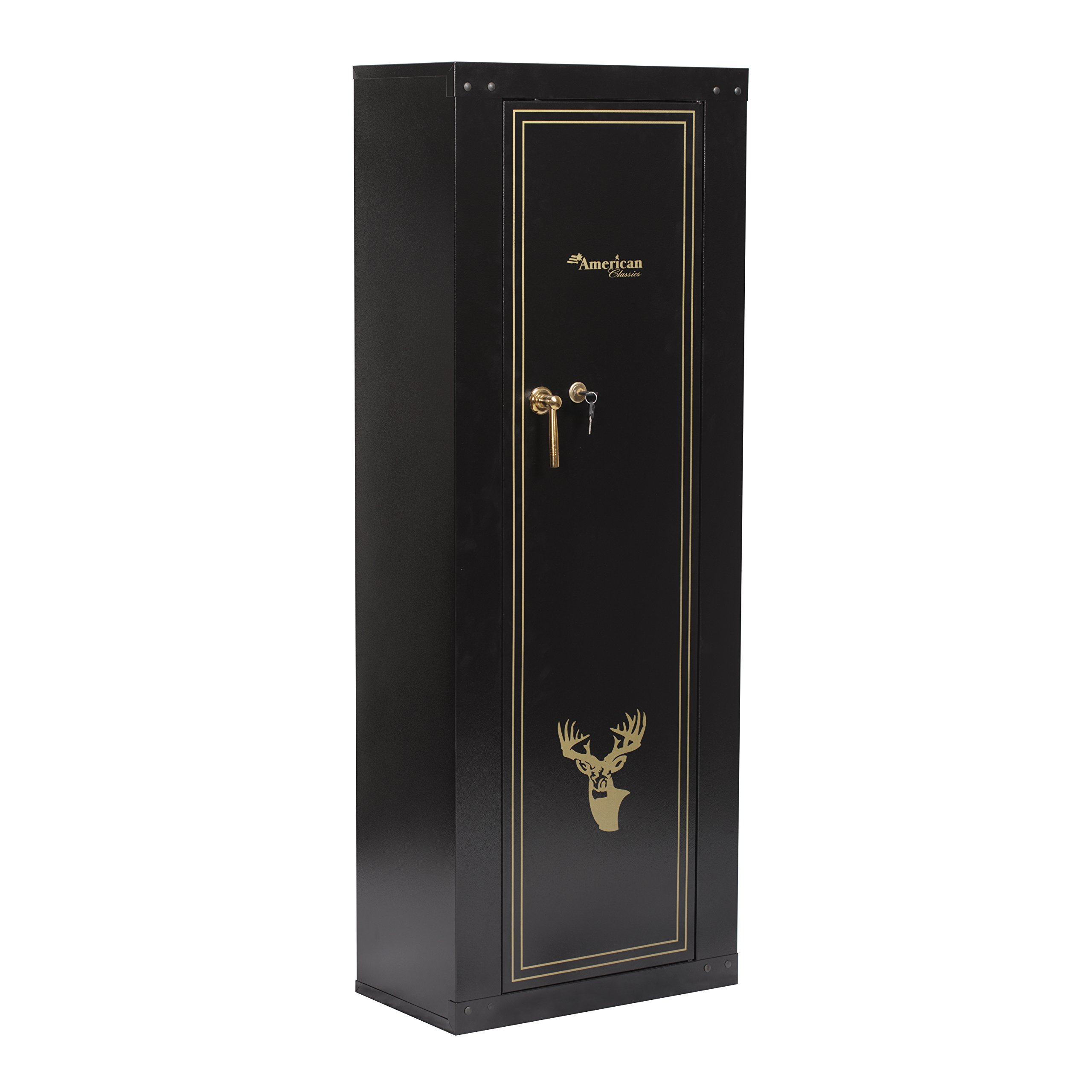 American Furniture Classics 10-Gun Metal Security Cabinet - Heavy Duty Rifle & Shotgun Storage for Home, Office, or Hunting Lodge