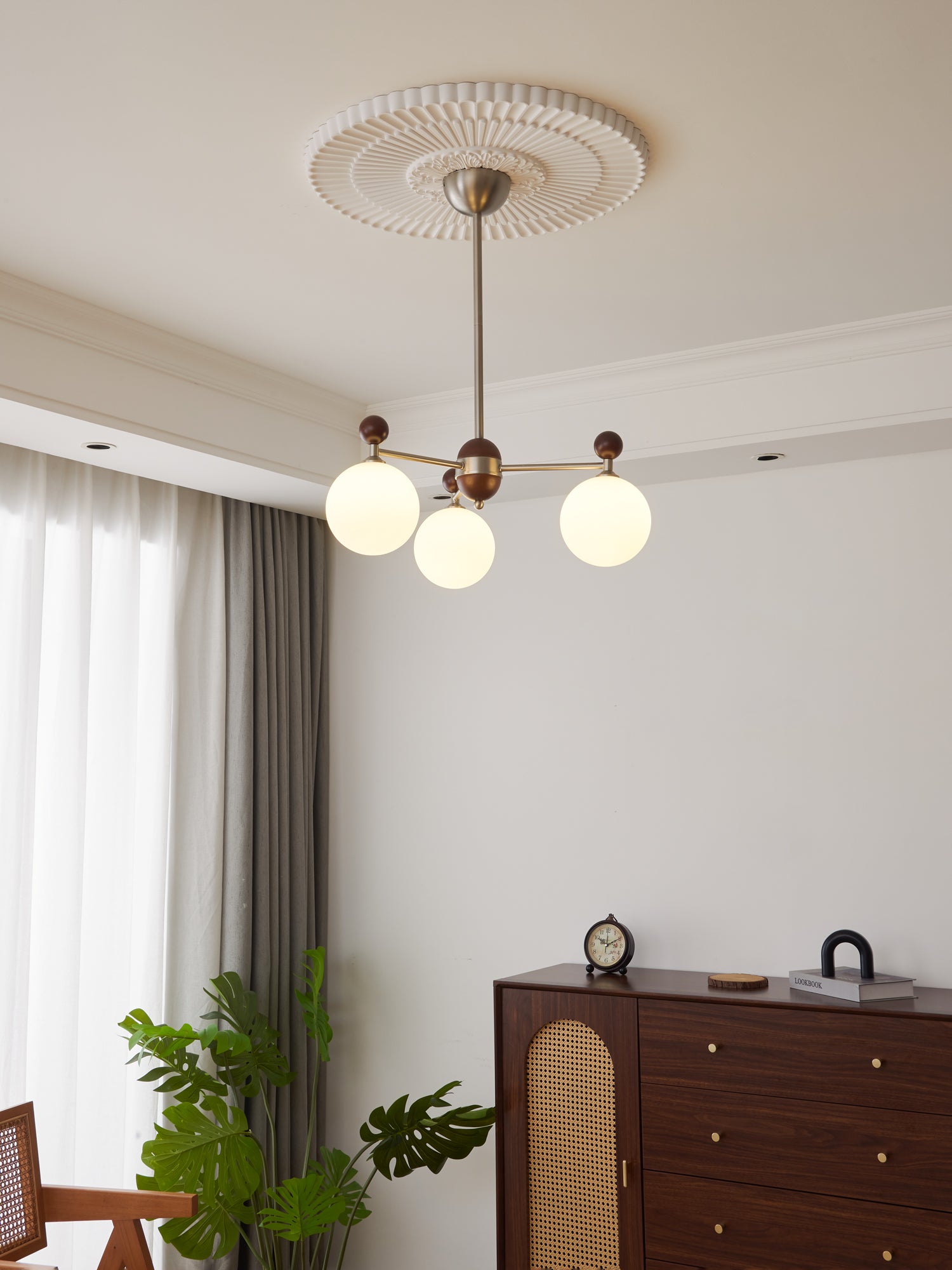 Ecliptica Modern Crystal Chandelier - Elegant Ceiling Light Fixture for Dining Room, Living Room & Bedroom | Dimmable LED Lighting for Home Decor & Wedding Events