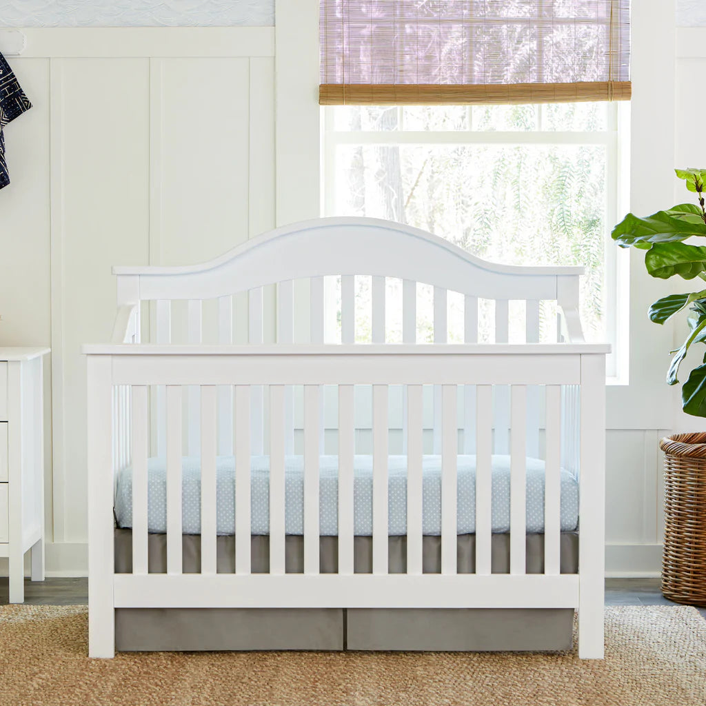 Jayden 4-in-1 Convertible Baby Crib to Toddler Bed - White Nursery Furniture for Newborns & Kids - Perfect for Nursery, Bedroom & Daycare