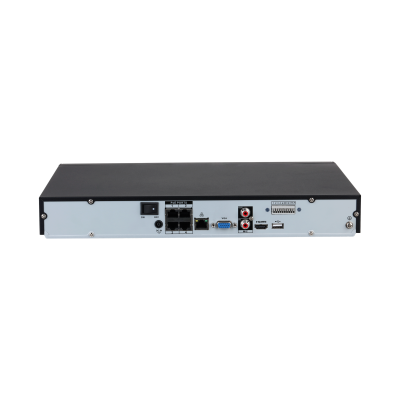 NVR4204-P-EI 4-Channel PoE Network Video Recorder with 2x SATA Ports, No Storage Included, Supports Up to 4 IP Cameras - Black | Ideal for Home & Business Security Surveillance Systems