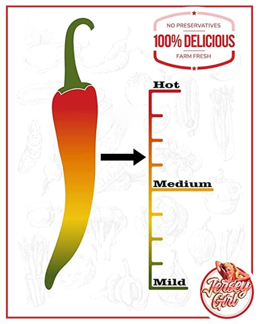 Jersey Girl Hot Sauce Co - Sizzlin' Original All Natural Low Sodium Hot Sauce with Trinidad Scorpion, Long Hots & Habanero Peppers - 5 oz (Pack of 2) - Perfect for Tacos, Wings & Grilling