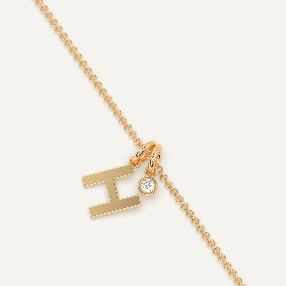 Initial Letter H Necklace - Personalized Gold or Silver Name Necklace for Women | Perfect Gift for Birthday, Anniversary, Valentine's Day | Elegant Layering Jewelry for Everyday Wear
