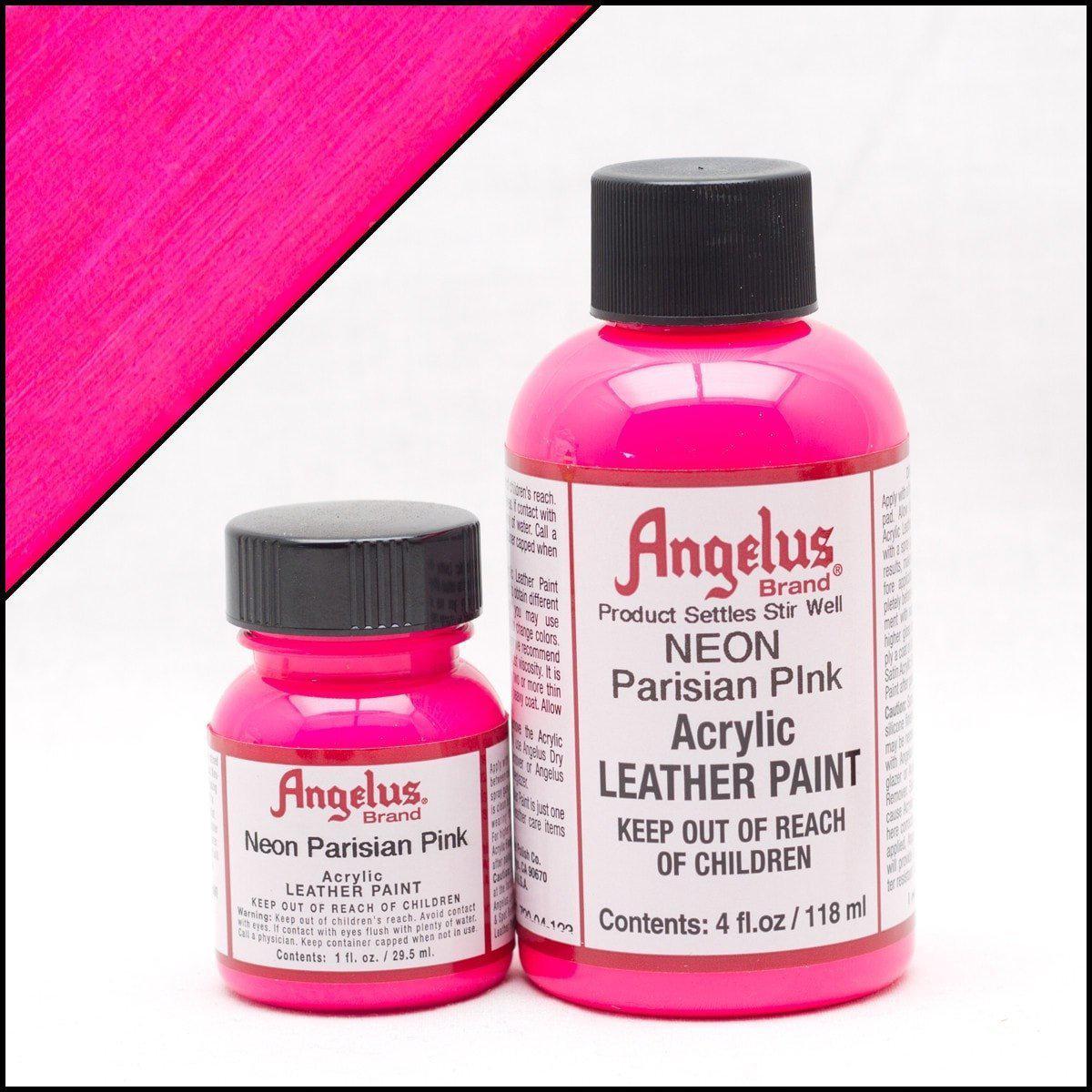 Angelus Parisian Pink Neon Leather Paint - High-Quality Leather Dye for Shoes, Bags & DIY Projects - Perfect for Customizing Sneakers, Jackets & Accessories