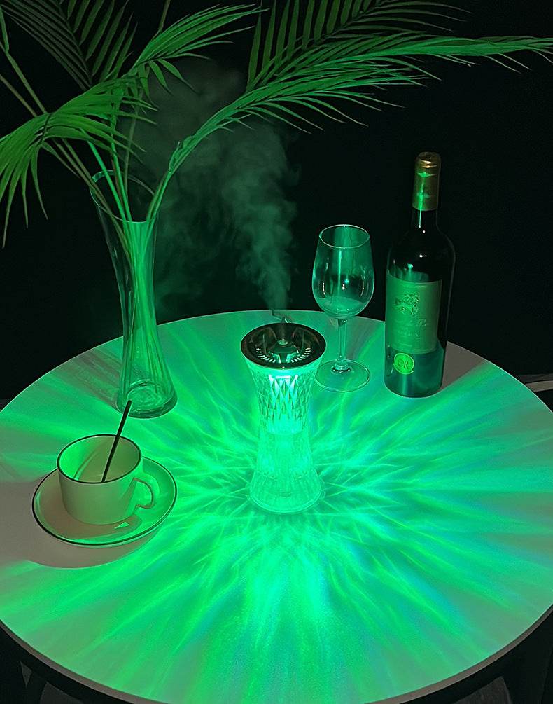 AromaGem Crystal Humidifier Lamp - Ultrasonic Essential Oil Diffuser with Color Changing LED Lights for Home, Office, Yoga & Spa Relaxation