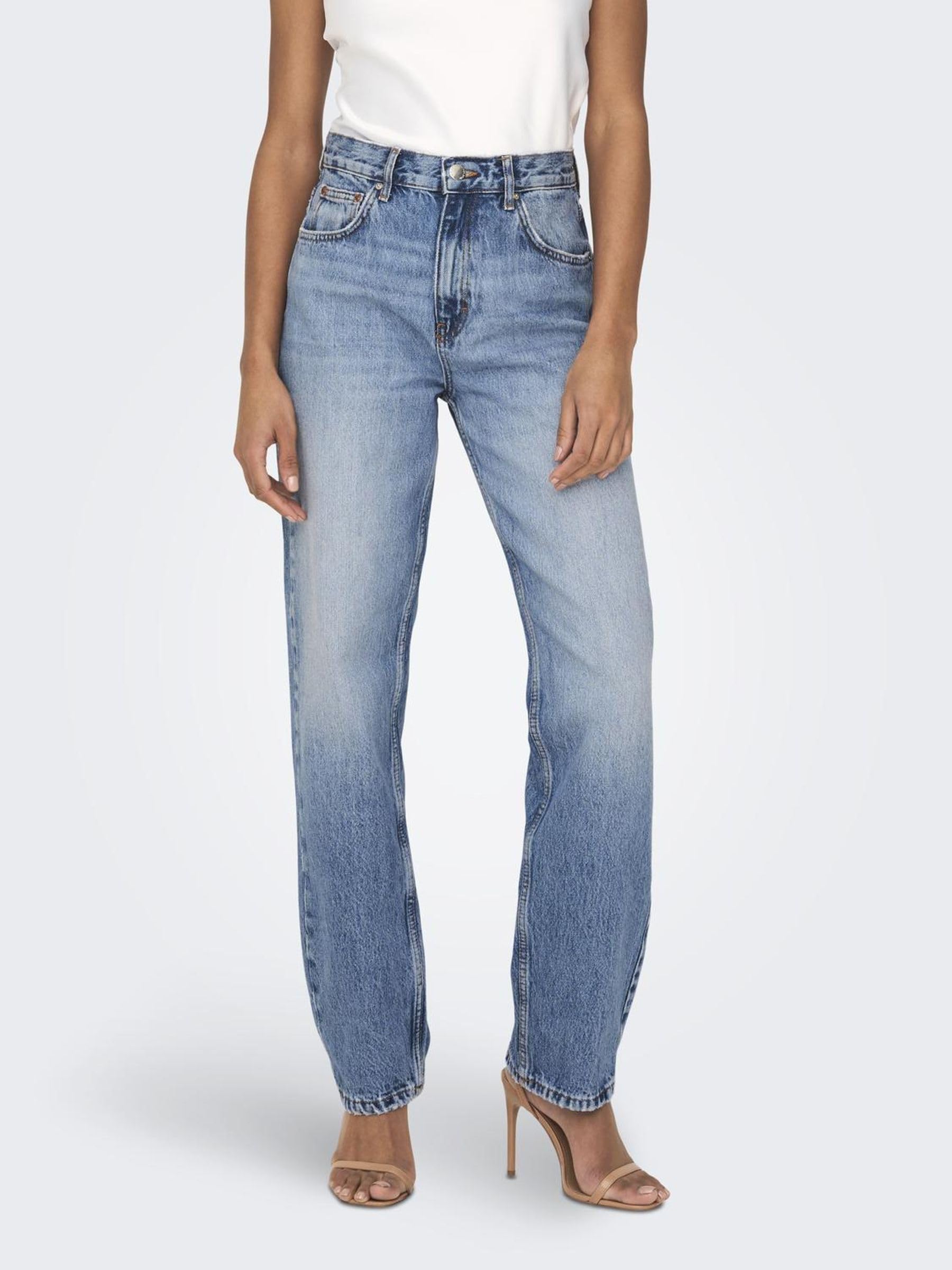 ONLY Women's High Waist Skinny Jeans - Stretch Denim Pants for Casual Wear & Everyday Outfits | Perfect for Work, Dating & Weekend Looks