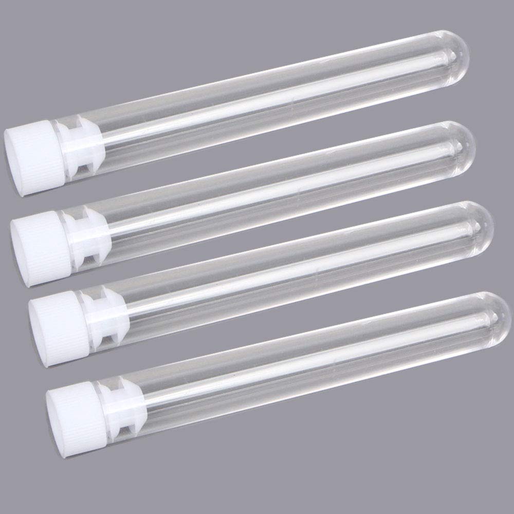 4-Piece Transparent Plastic Sewing Needle Storage Container - 75mm x 12mm Needlework Organizer for Quilting, Embroidery & Crafting
