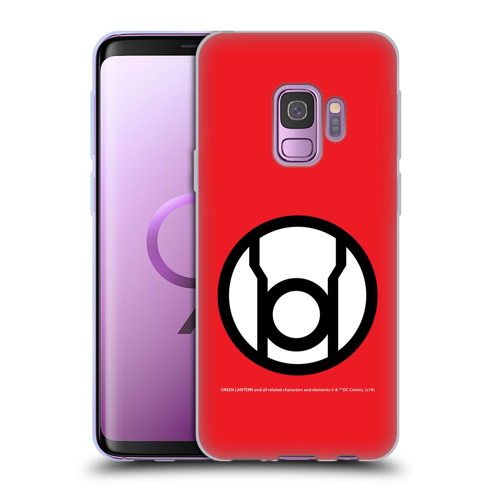 Green Lantern DC Comics Red Lantern Corps Soft Gel Case for Samsung Galaxy S9 – Officially Licensed by Head Case Designs, Durable Protection for Everyday Use