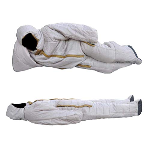 **3-Season Wearable Sleeping Bag with Feet - Waterproof & Windproof for Adults (160-180cm) - Portable Outdoor Camping Suit for RV Trips, Hiking & Backpacking - Includes Carry Bag**    *(Perfect for cold-weather camping, festivals, emergency preparedness, and cozy outdoor adventures!)*