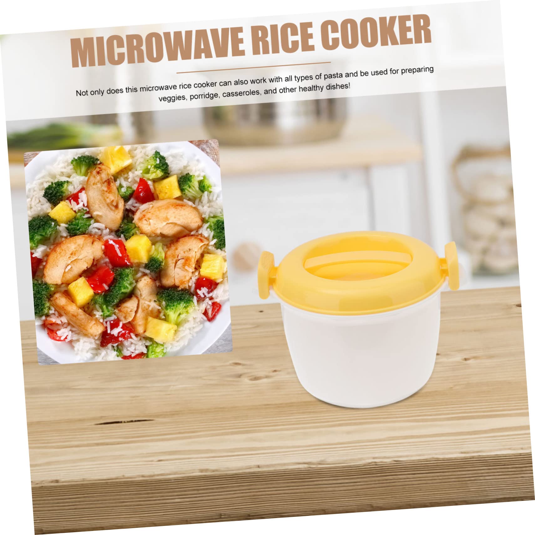 Didiseaon Microwave Rice Cooker - Lightweight & Portable Lunch Box Cookware for Office, Dorm & Travel - Perfect for Quick Meals On-The-Go