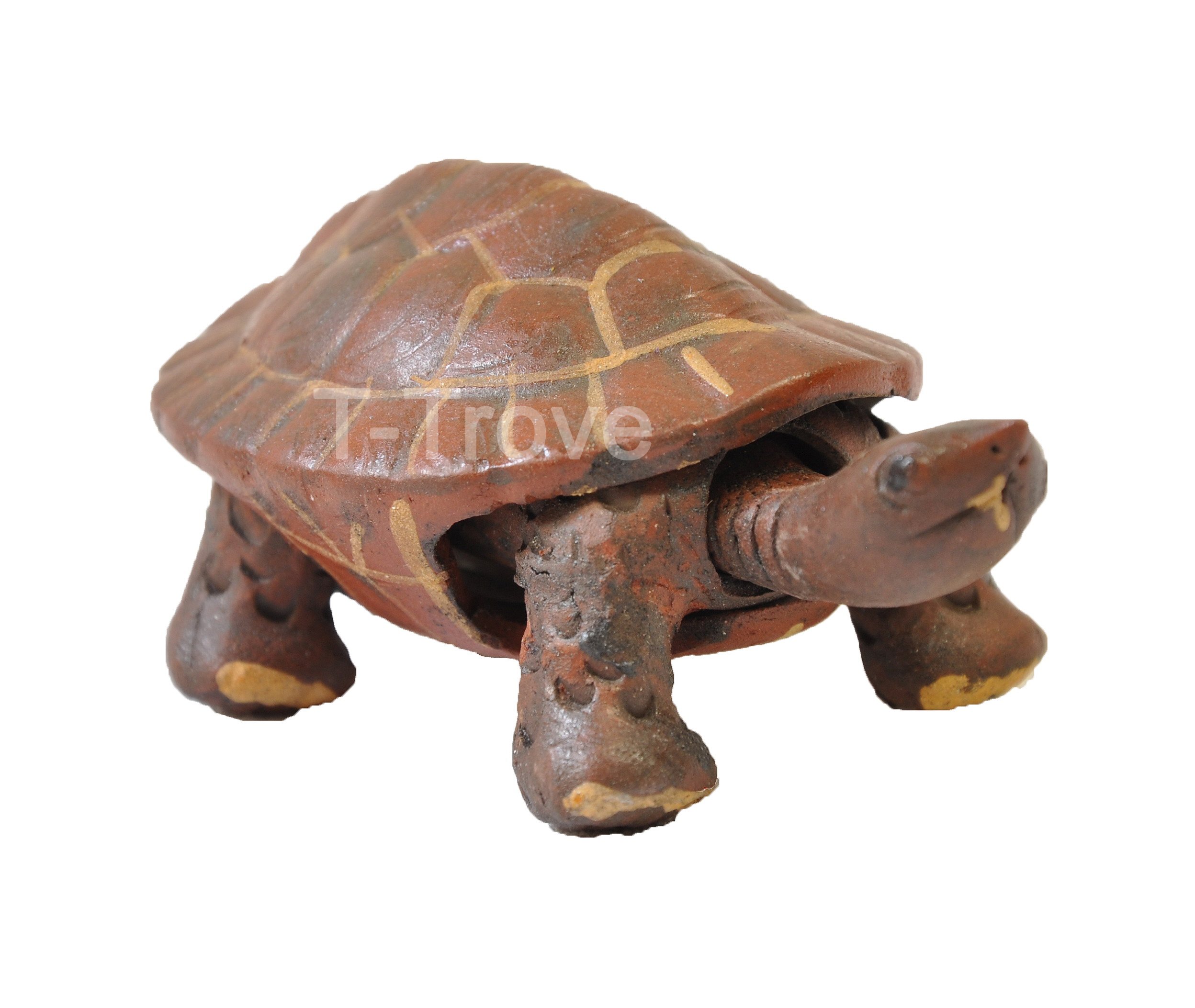 Handmade Ceramic Tortoise Figurine - Small Decorative Statue for Home, Office & Garden Decor | Feng Shui Gift, Zen Meditation Accent