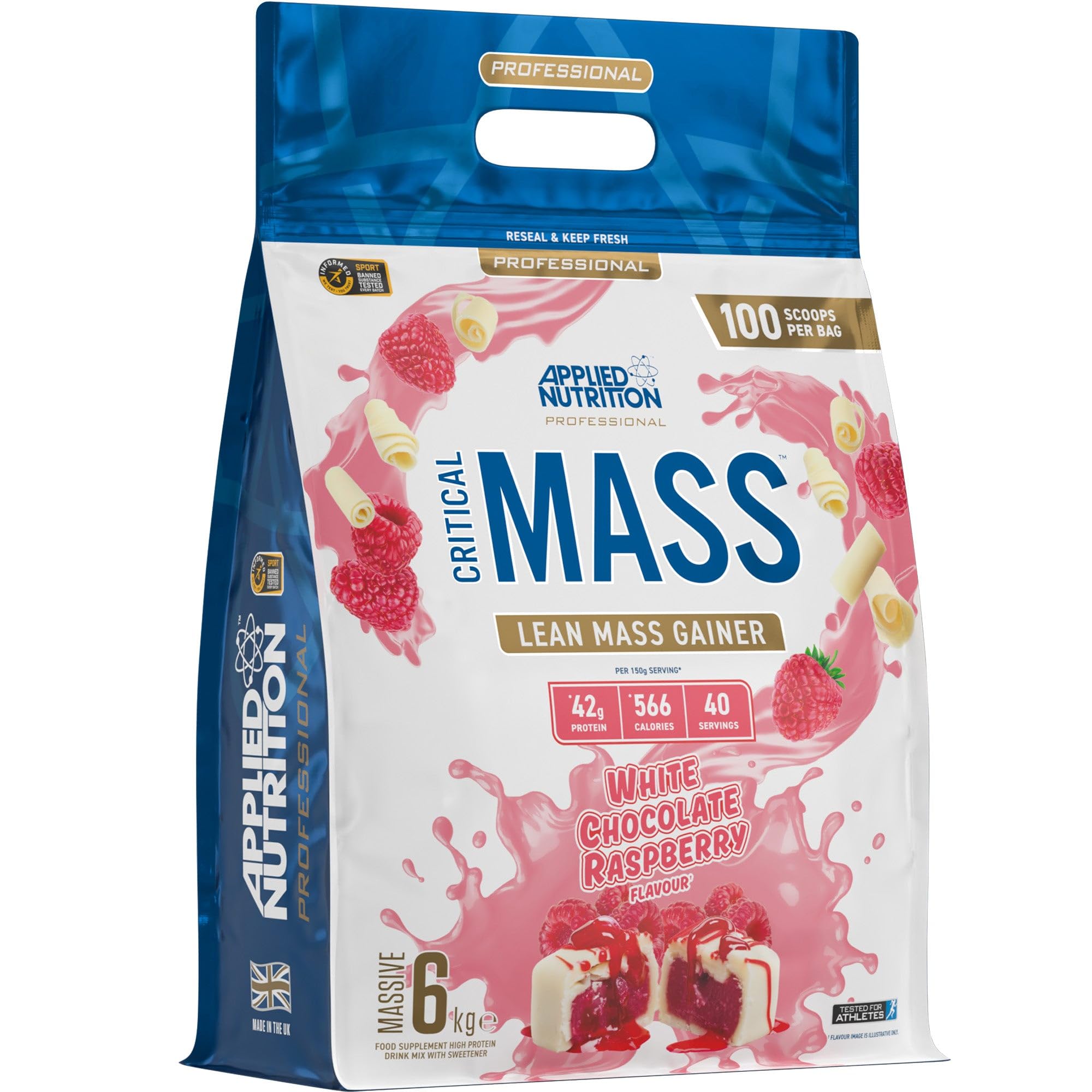 Applied Nutrition Critical Mass Professional Weight Gainer - 6000g for Muscle Growth & Recovery | Perfect for Bodybuilders & Athletes
