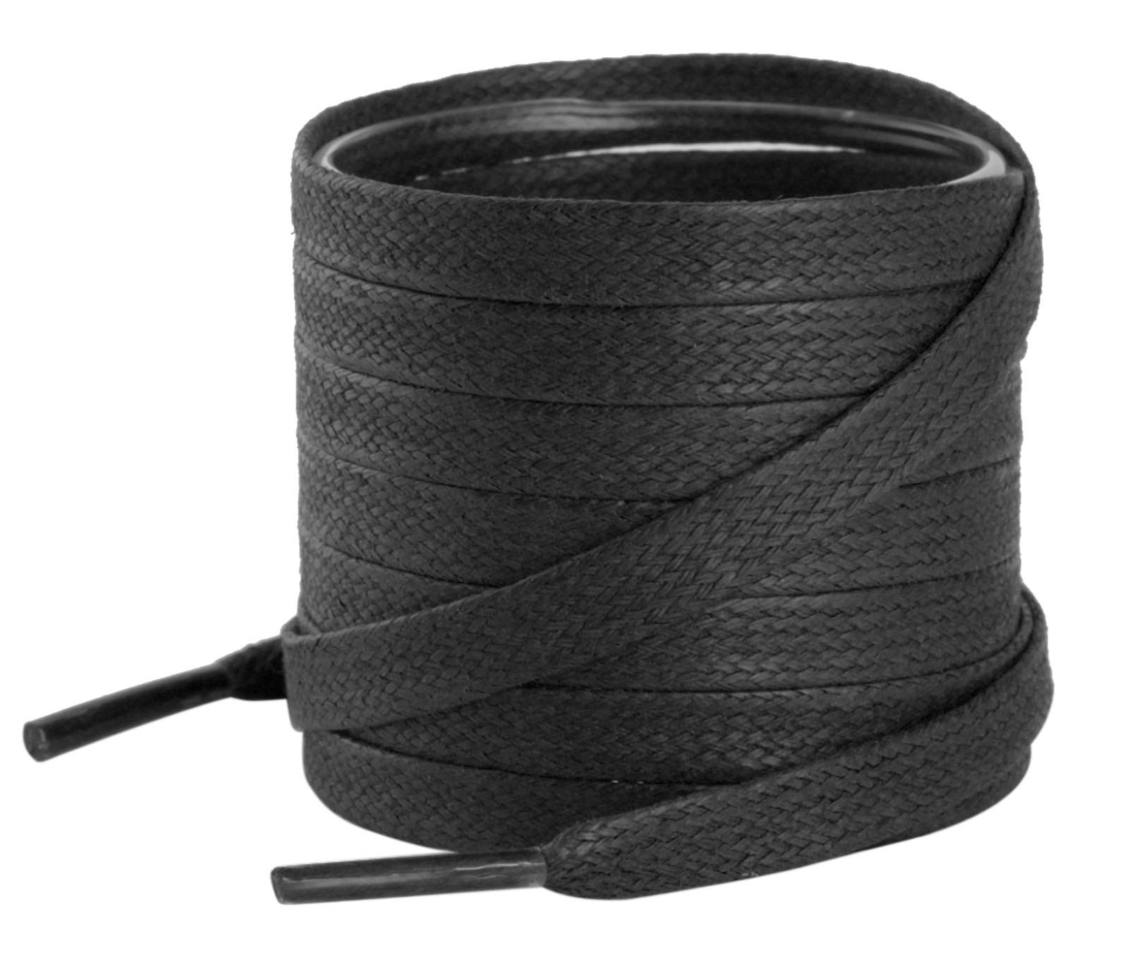 Premium Flat Waxed Cotton Shoelaces - Waterproof & Durable for Dress Shoes, Boots & Sneakers - Ideal for Work, Outdoor & Casual Wear