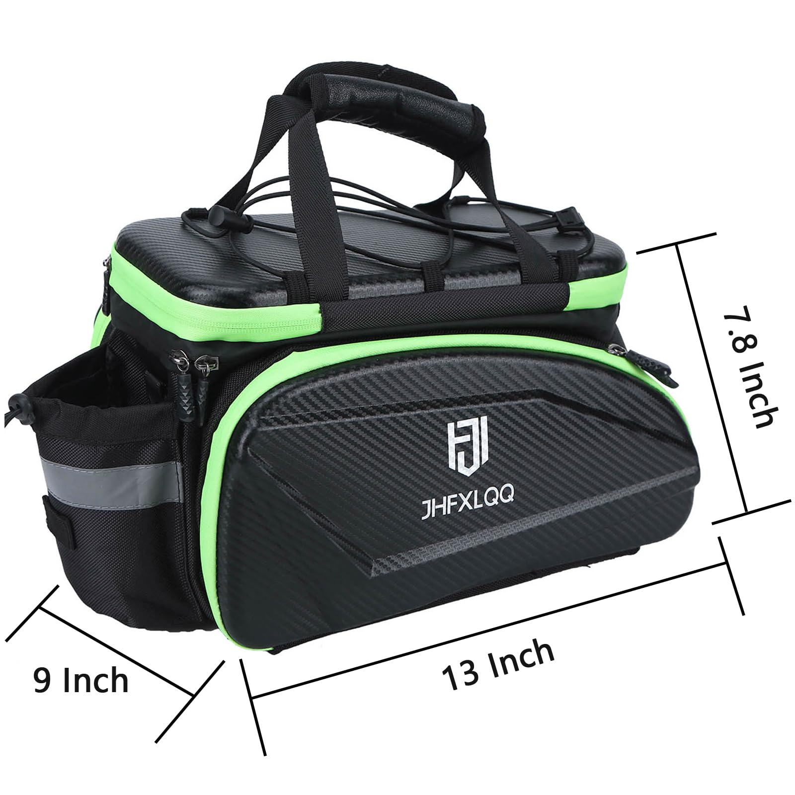 17L-35L Expandable Waterproof Hard Shell Bike Pannier Bag - Carbon Fiber Style Leather Rear Rack Saddle Bag for Electric Bikes & Bicycles | Perfect for Commuting, Touring & Outdoor Adventures