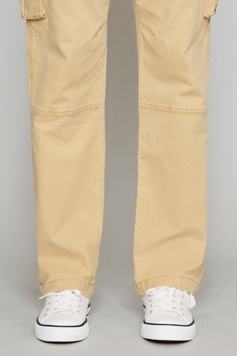 Nelson Camel Relaxed Cargo Pants for Men - Comfortable Casual & Outdoor Work Pants with Multiple Pockets | Perfect for Hiking, Travel, and Everyday Wear