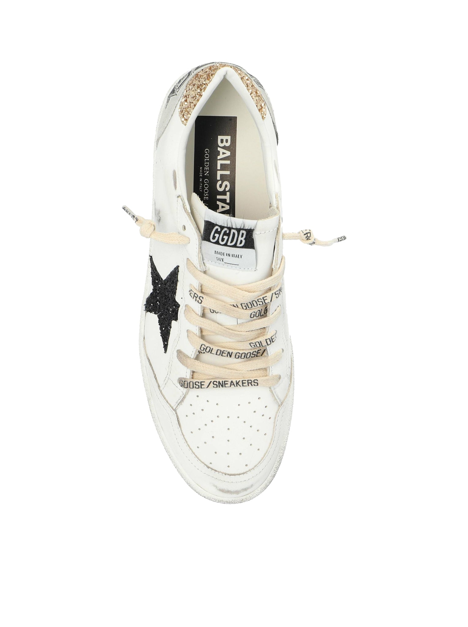 BALL STAR Leather & Glitter Sneakers for Women - Fashionable Comfortable Casual Shoes for Walking, Running, and Everyday Wear