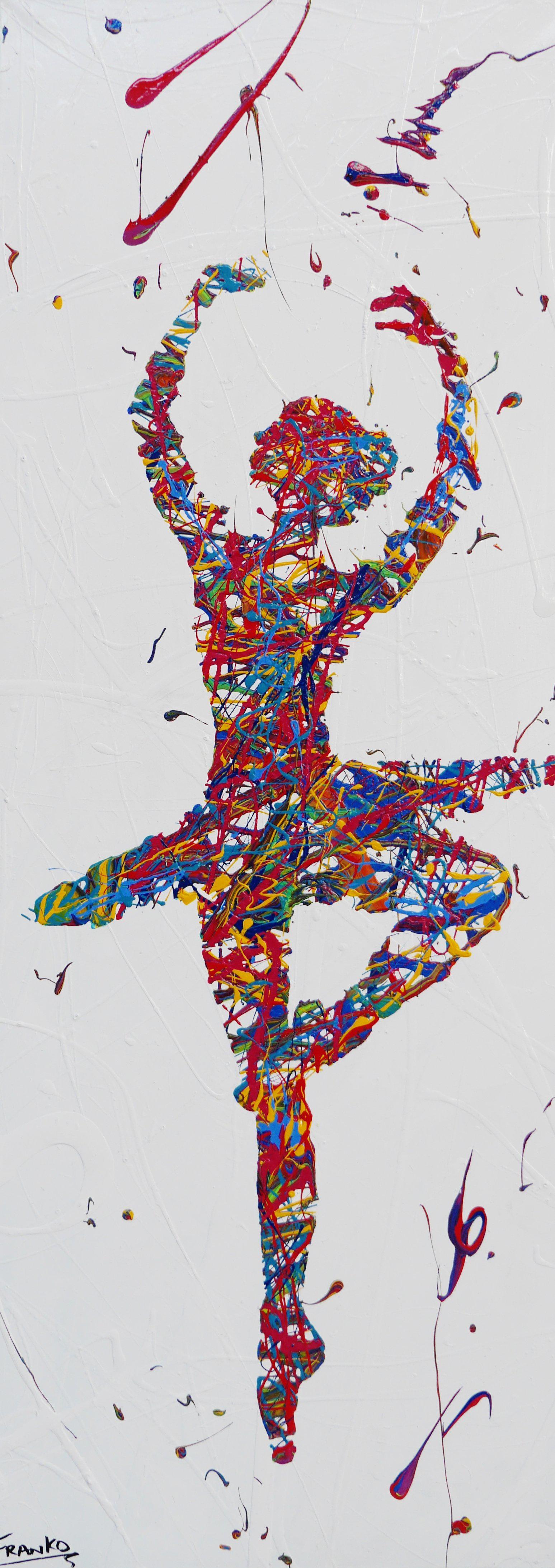 160cm x 60cm Ballerina Urban Pop Art Canvas Painting - Modern Home Decor for Living Room, Bedroom & Office Wall Art