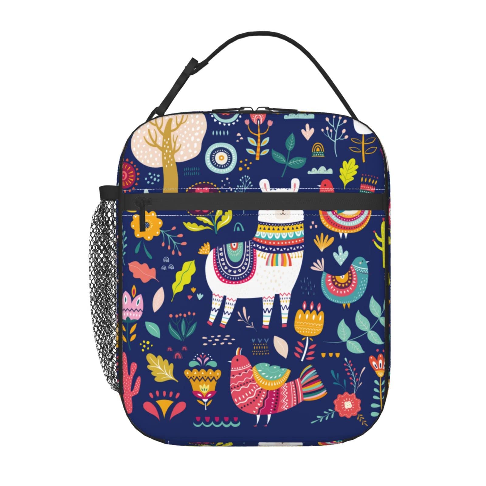 Llama Lunch Bag - Reusable Insulated Cooler Tote for School, Office & Picnic - Portable Lunch Box for Boys & Girls - Perfect for Work, Travel & Outdoor Activities