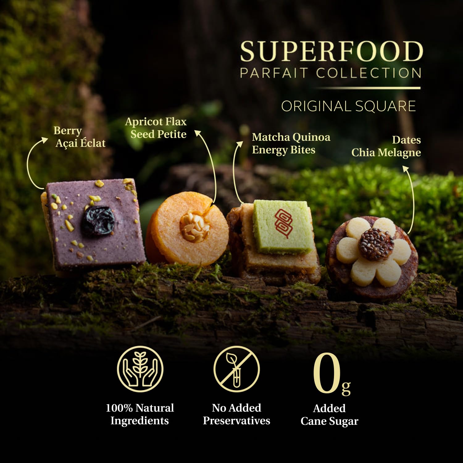 Laumière Gourmet Fruits - Superfood Parfait Collection (16 Pcs Square) - Healthy Dried Fruit Gift Basket - No Added Sugar, Gluten Free, Vegan - Perfect for Gifting, Snacking & Healthy Lifestyle