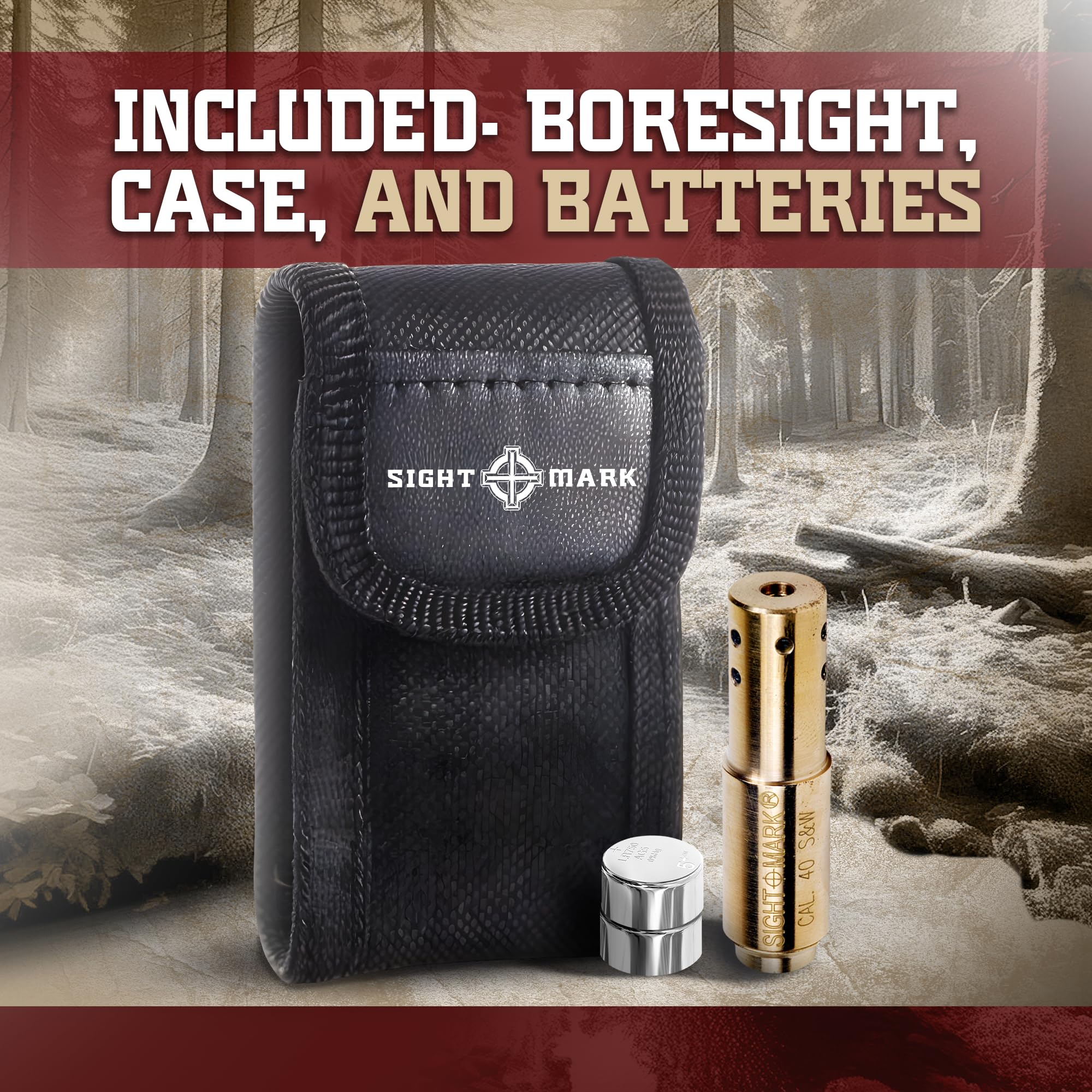 Sightmark Red Laser Pistol Boresight - High Precision Gunsight for Pistols & Handguns | Perfect for Zeroing, Hunting & Target Practice