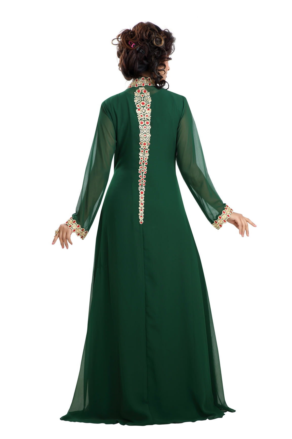 Elegant Designer Maxi Dress Robe Jalabiya – Flowy Long Abaya for Women | Perfect for Eid, Wedding & Special Occasions