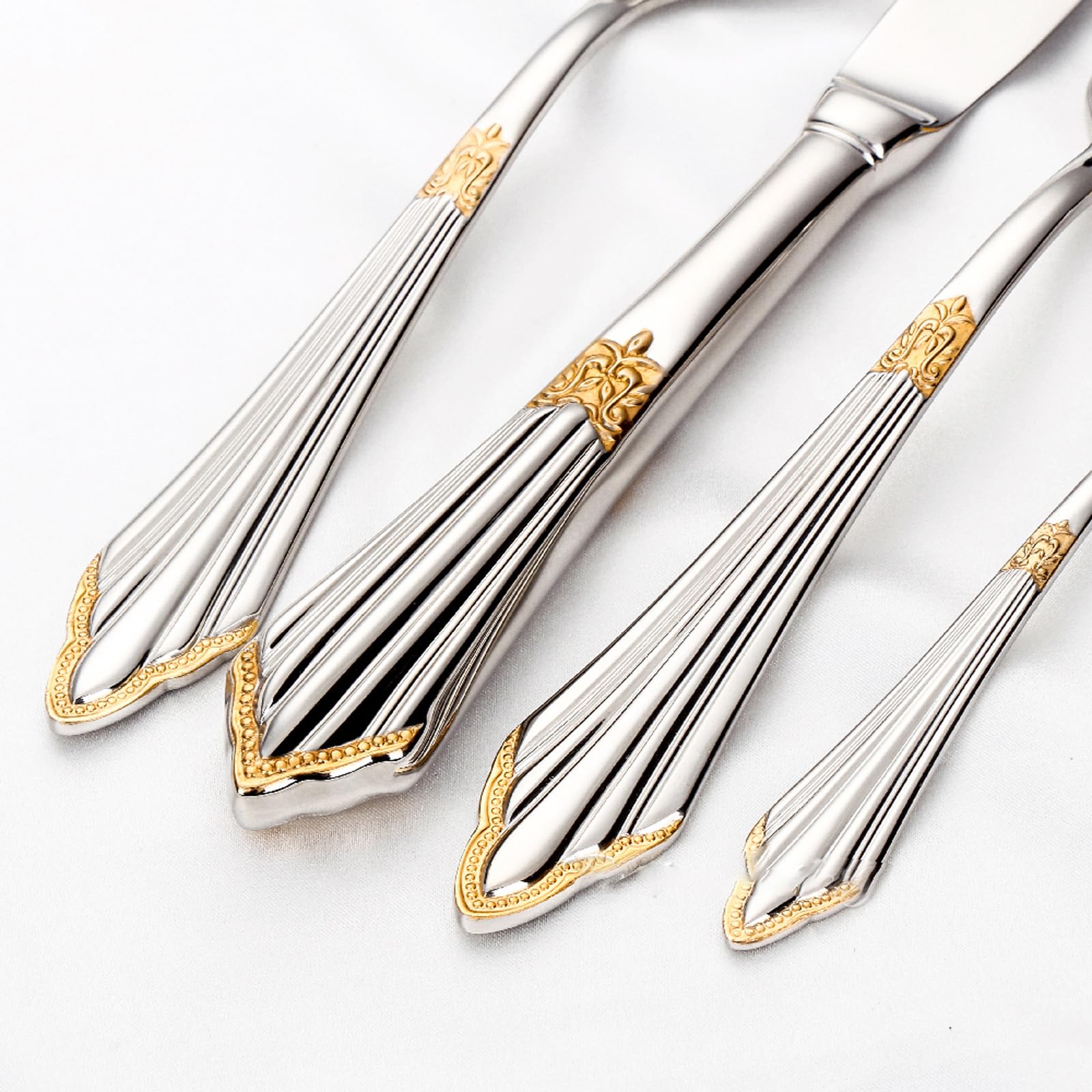 12-Piece Stainless Steel Flatware Set for 3 - Premium Silverware with Mirror Polished Finish, Thickened Handles - Includes Spoons, Forks & Knives - Dishwasher Safe Kitchen Cutlery Set (Copper) - Perfect for Dining, Entertaining & Everyday Use