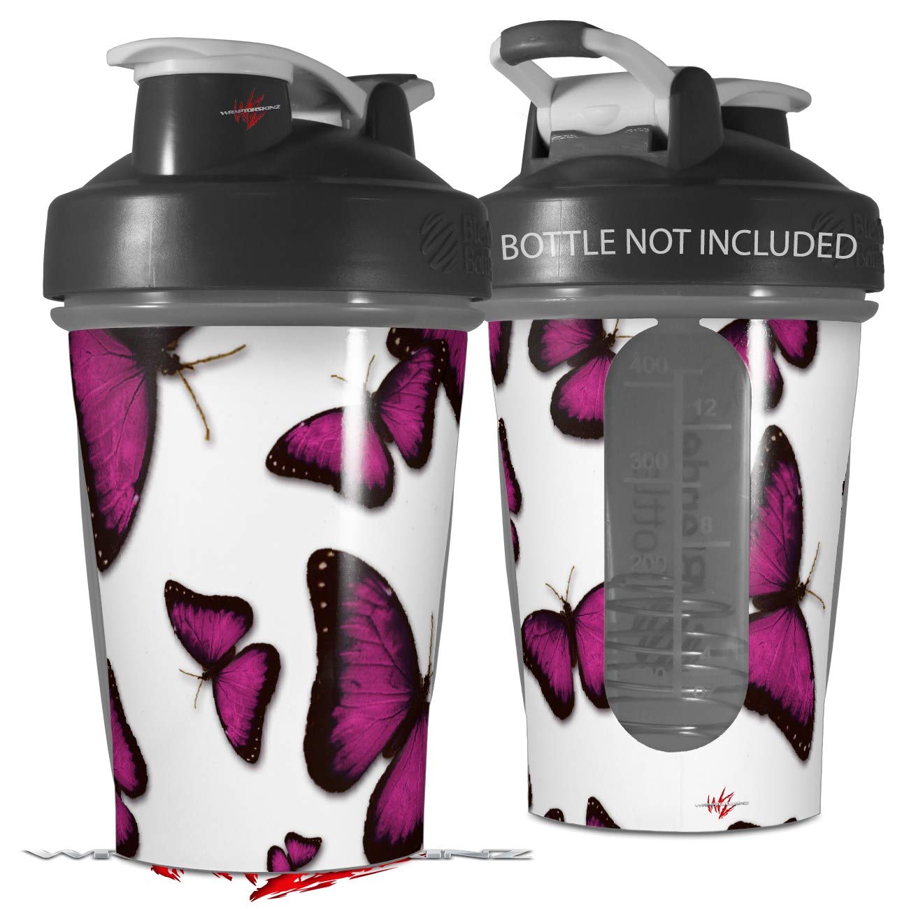Decal Style Skin Wrap for Blender Bottle 20oz - Purple Butterfly Design | Waterproof Vinyl Sticker | Perfect for Gym, School & Outdoor Activities (Bottle Not Included)