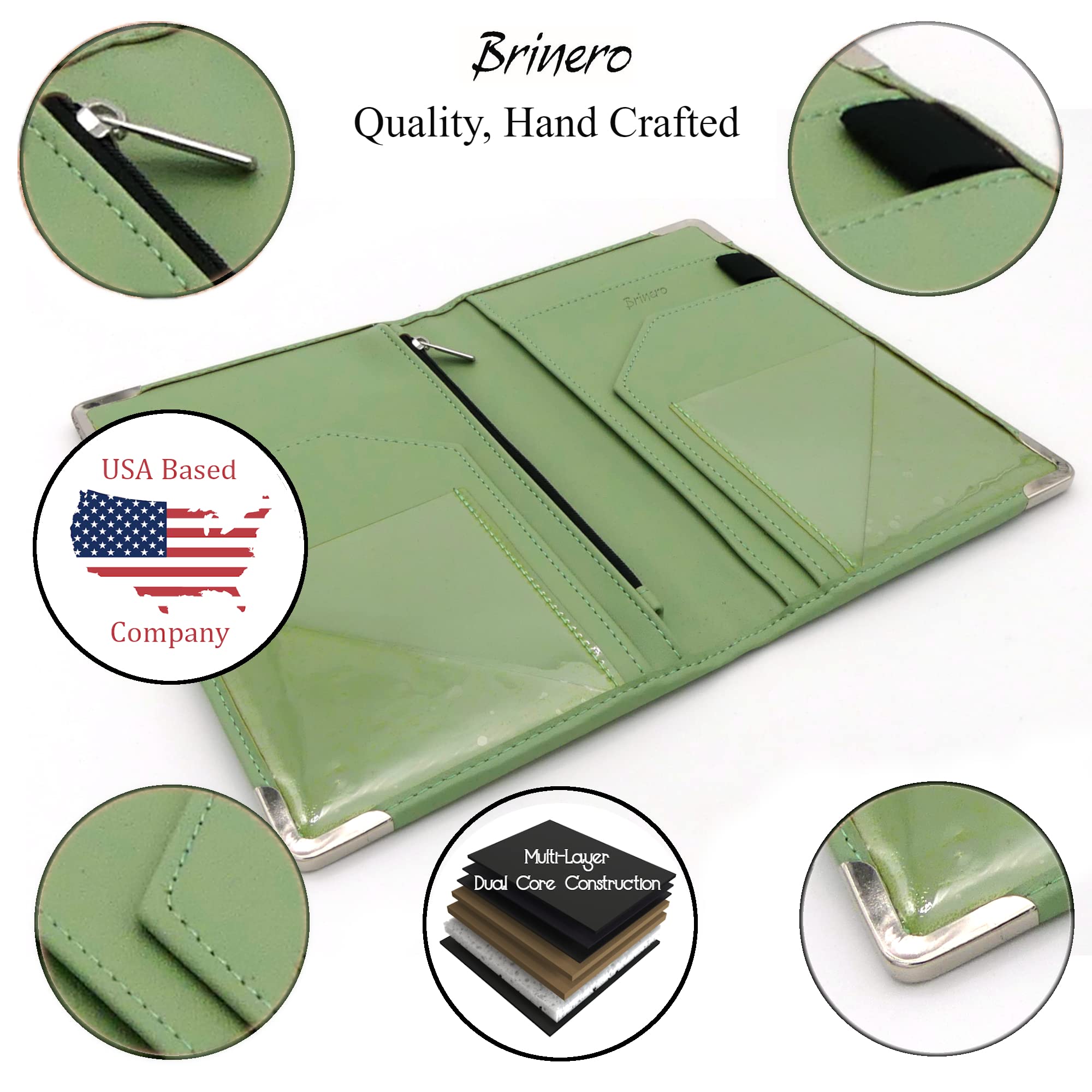 Premium Waitress Server Book Organizer - Durable Dual Core Design with Metal Zipper - Professional Restaurant Order Taking Notebook for Efficient Service - Perfect for Hostesses, Bartenders & Food Service Staff