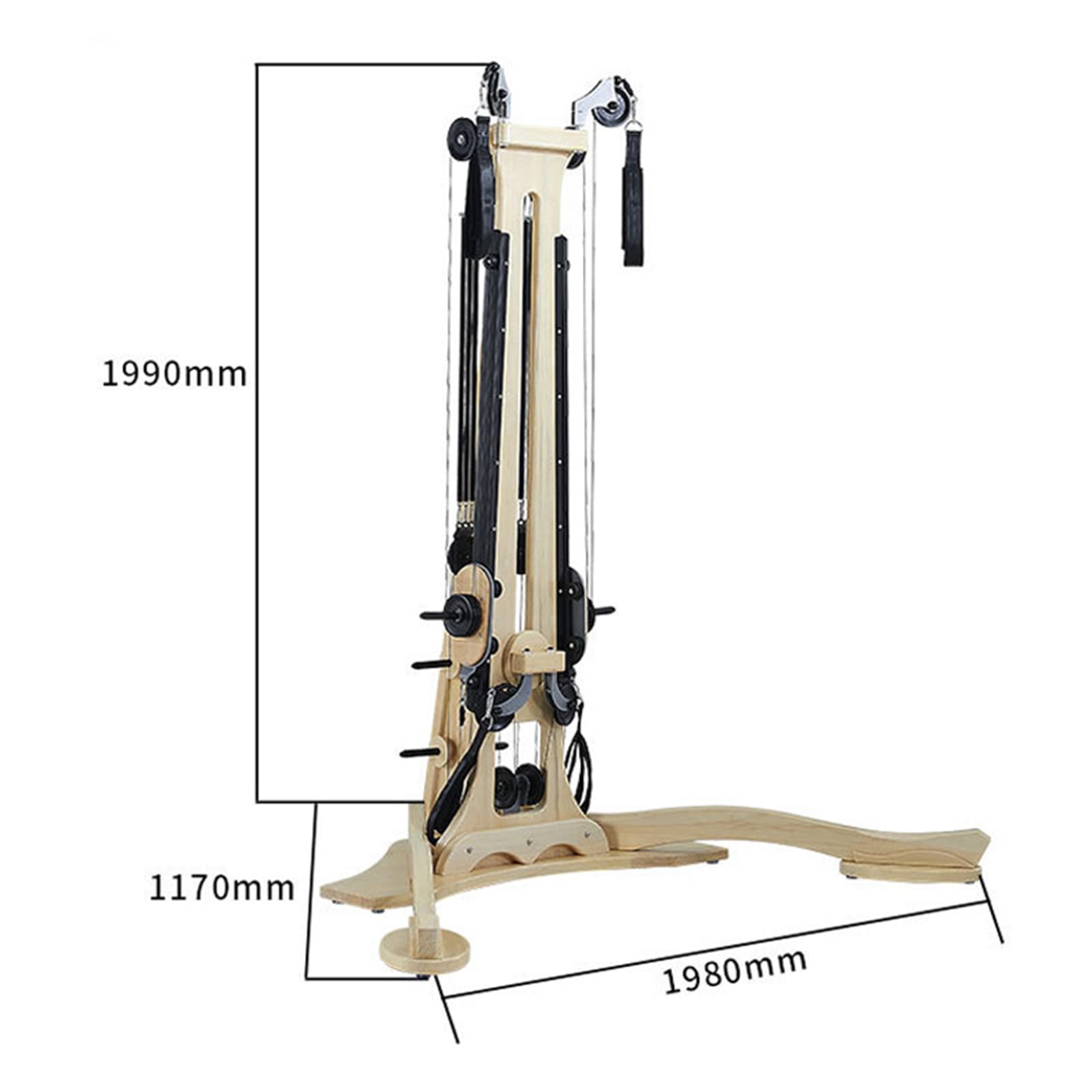 Maple Wood Pilates Reformer - Spine Corrector for Yoga & Studio Workouts