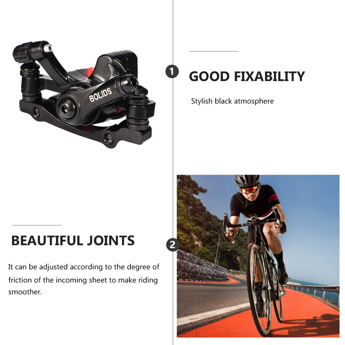 Mountain Bike Disc Brake Caliper - Front & Rear Hydraulic Disc Brakes for MTB, Road, Folding Bicycles | High-Performance Cycling Brake System for Commuting, Trail Riding & Urban Cycling