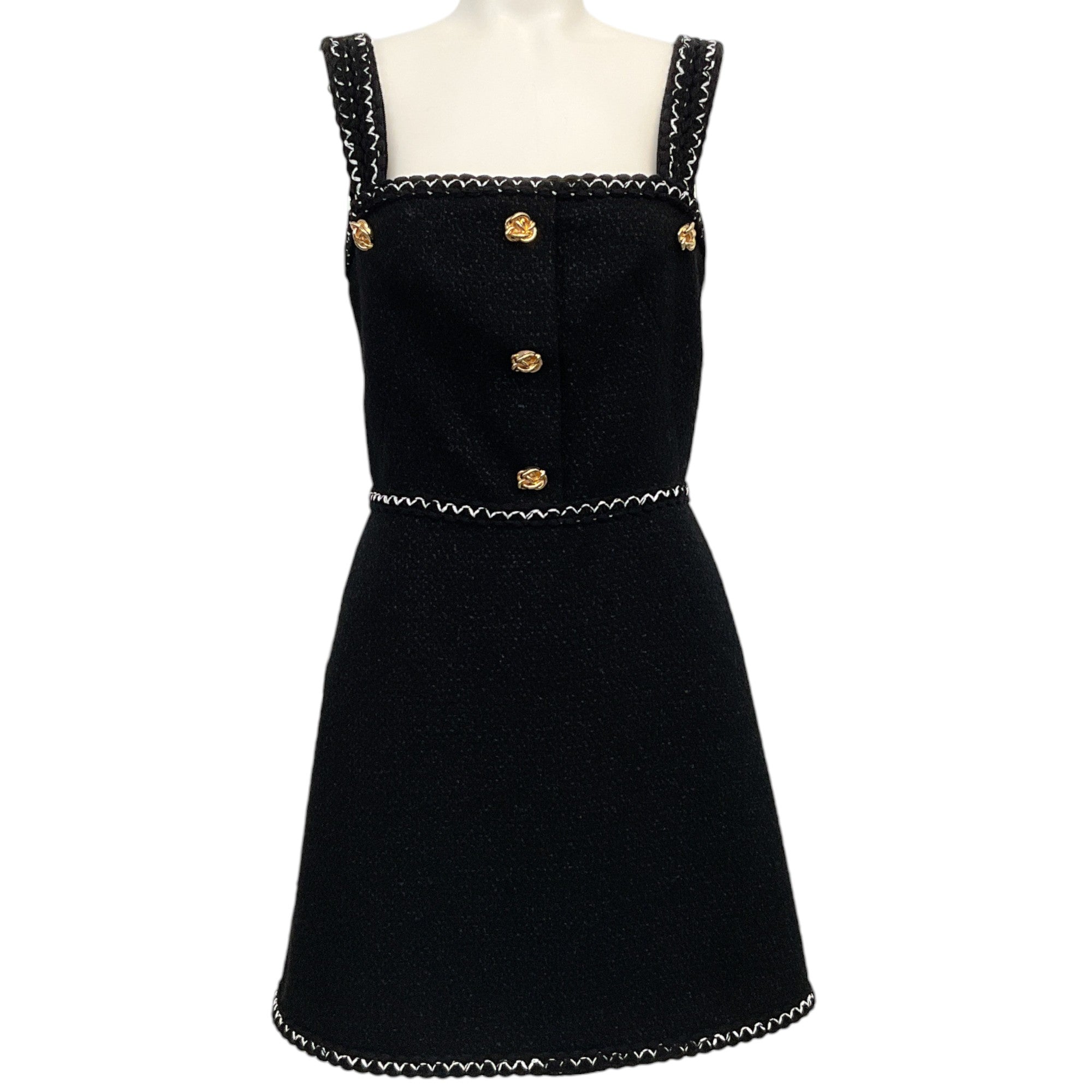 Alexander McQueen Black Wool Tweed Bombe Dress - Elegant Women's Cocktail Party & Evening Gown for Special Occasions