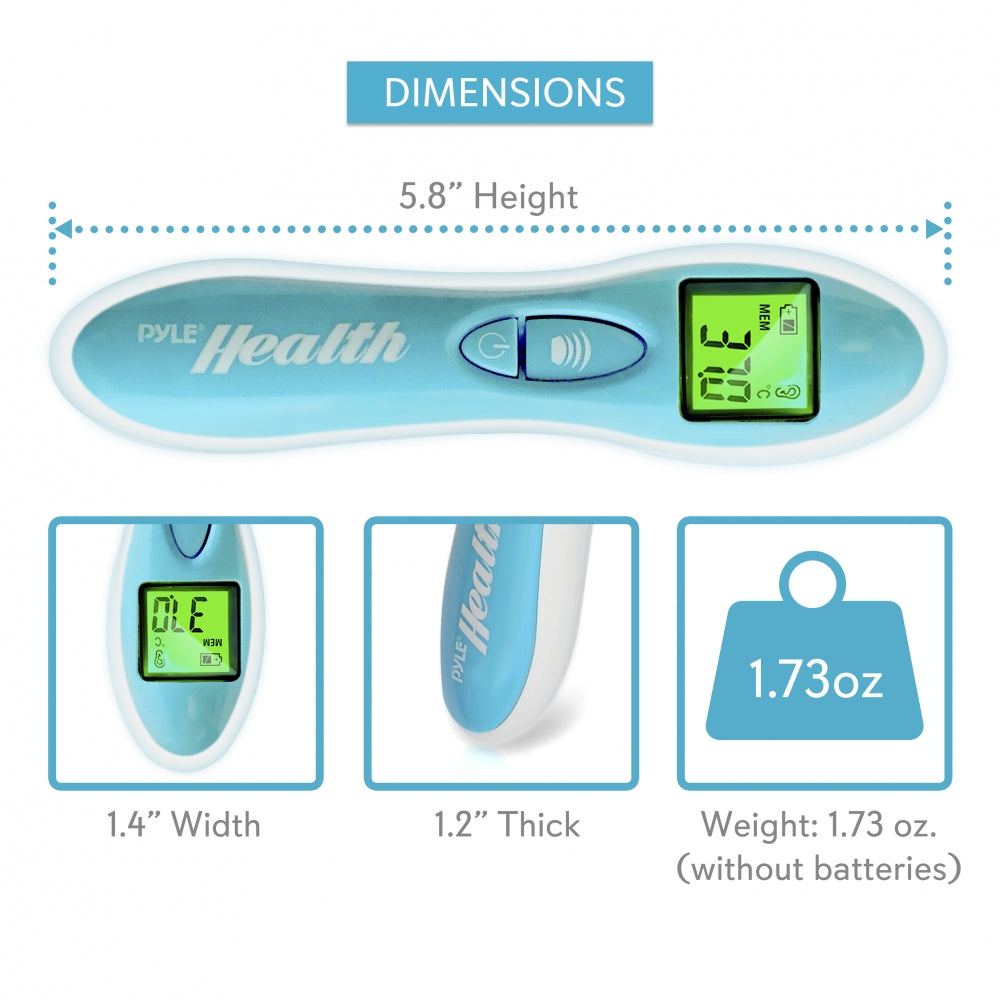 Bluetooth Infrared Ear Thermometer - Accurate Digital Fever Thermometer for Adults & Kids - Fast, Non-Contact Temperature Measurement for Home, Hospital & Travel Use