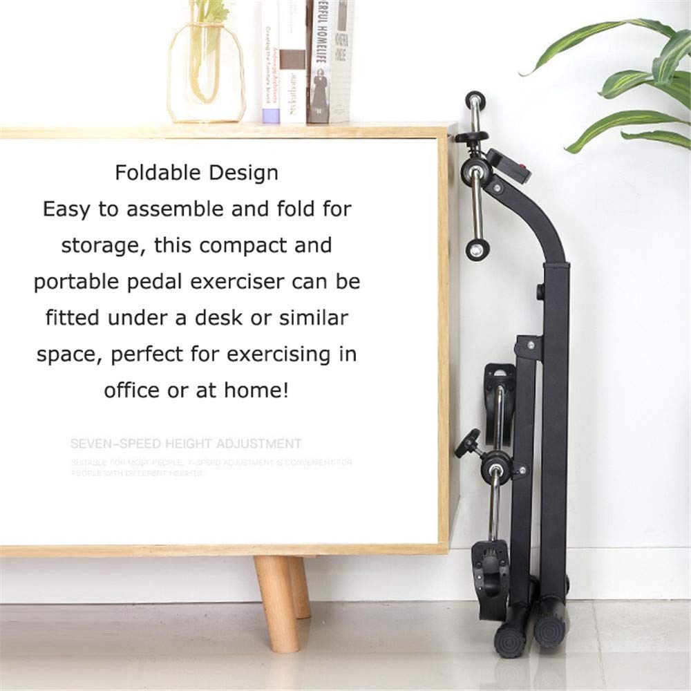 Portable Folding Pedal Exerciser with LCD Display - Mini Arm & Leg Exercise Bike for Home & Office - Hand & Foot Cycle Machine for Seniors, Adults, Men & Women - Perfect for Physical Therapy, Fitness & Rehabilitation