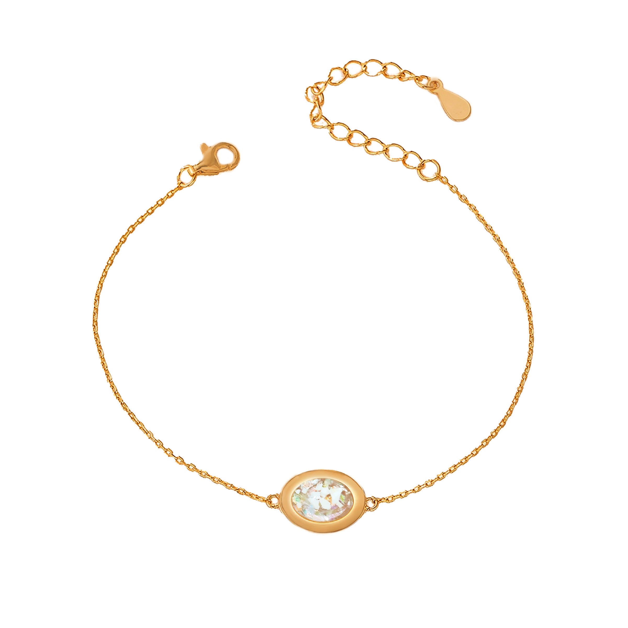 Solid Gold Ashes Bracelet for Women - Elegant Memorial Jewelry for Loved Ones | Perfect for Remembrance, Sympathy Gifts & Special Occasions