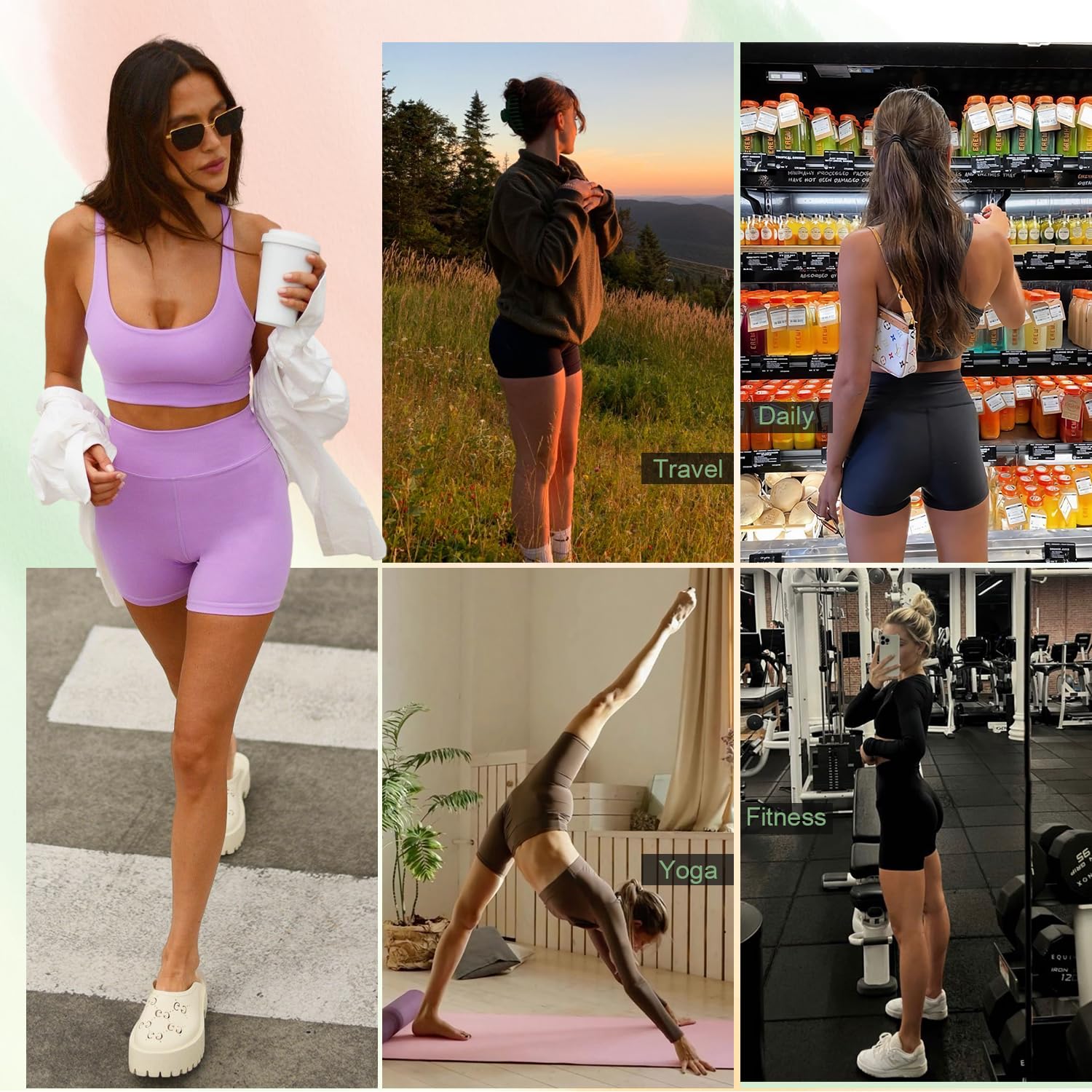 iaoja 3 Pack Women's High Waisted Biker Shorts with Pockets - 5'' Tummy Control Workout Yoga Running Shorts in Black | Perfect for Gym, Cycling & Casual Wear