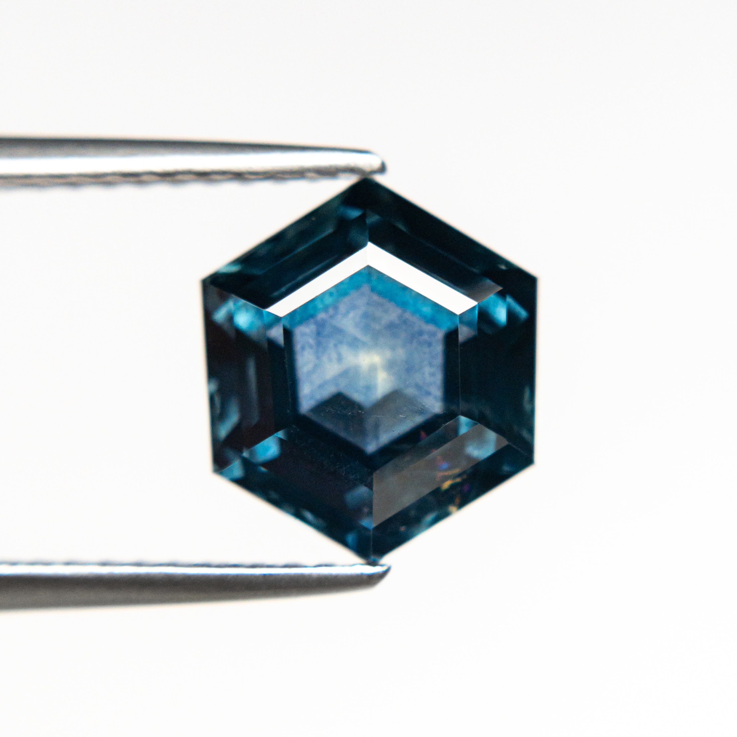 3.93ct Natural Hexagon Step Cut Sapphire - 9.57x8.34x5.78mm Blue Gemstone for Engagement Rings & Fine Jewelry Making