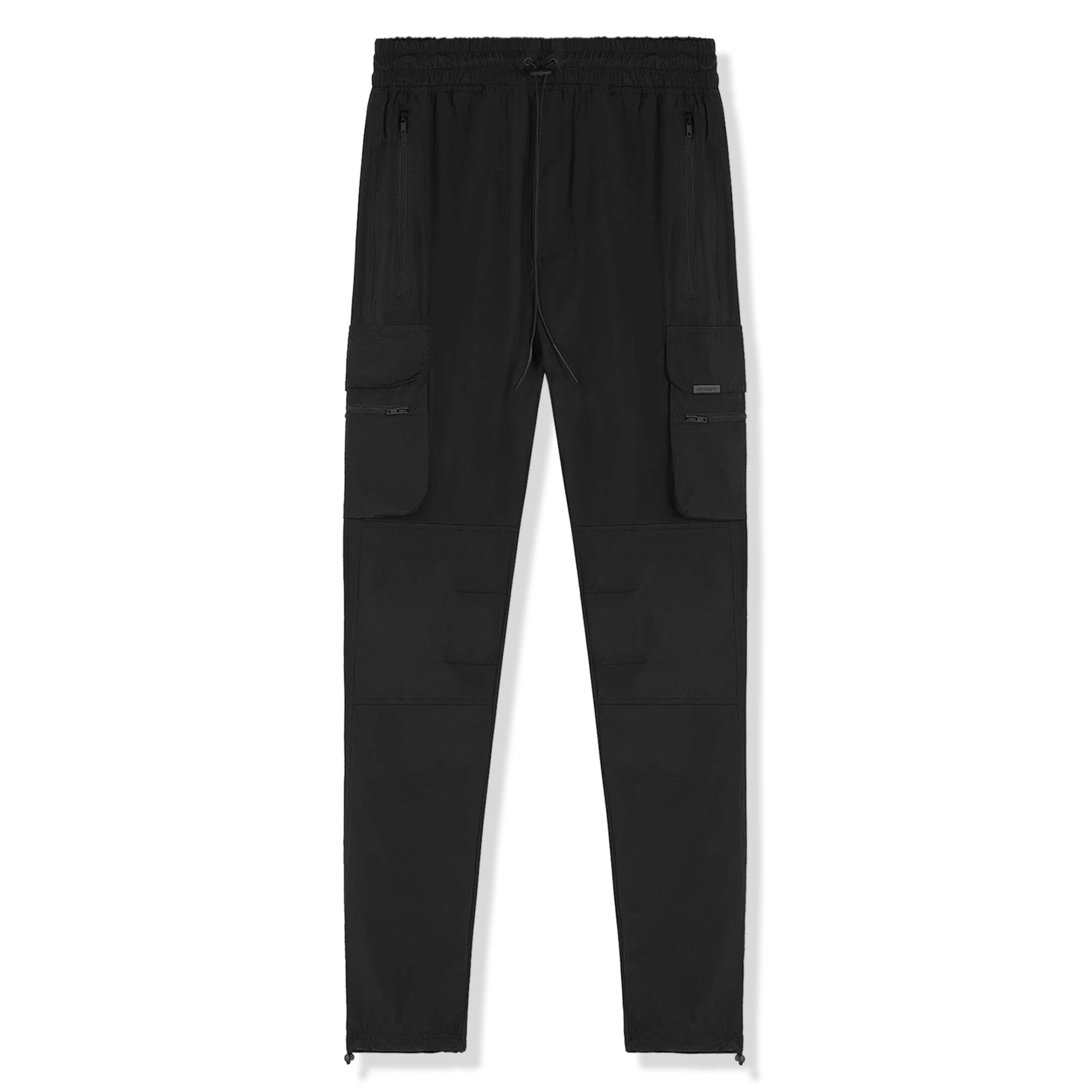 Represent 247 Black Cargo Pants for Men - Stylish Military Tactical Pants with Multiple Pockets - Perfect for Outdoor, Work, and Casual Wear