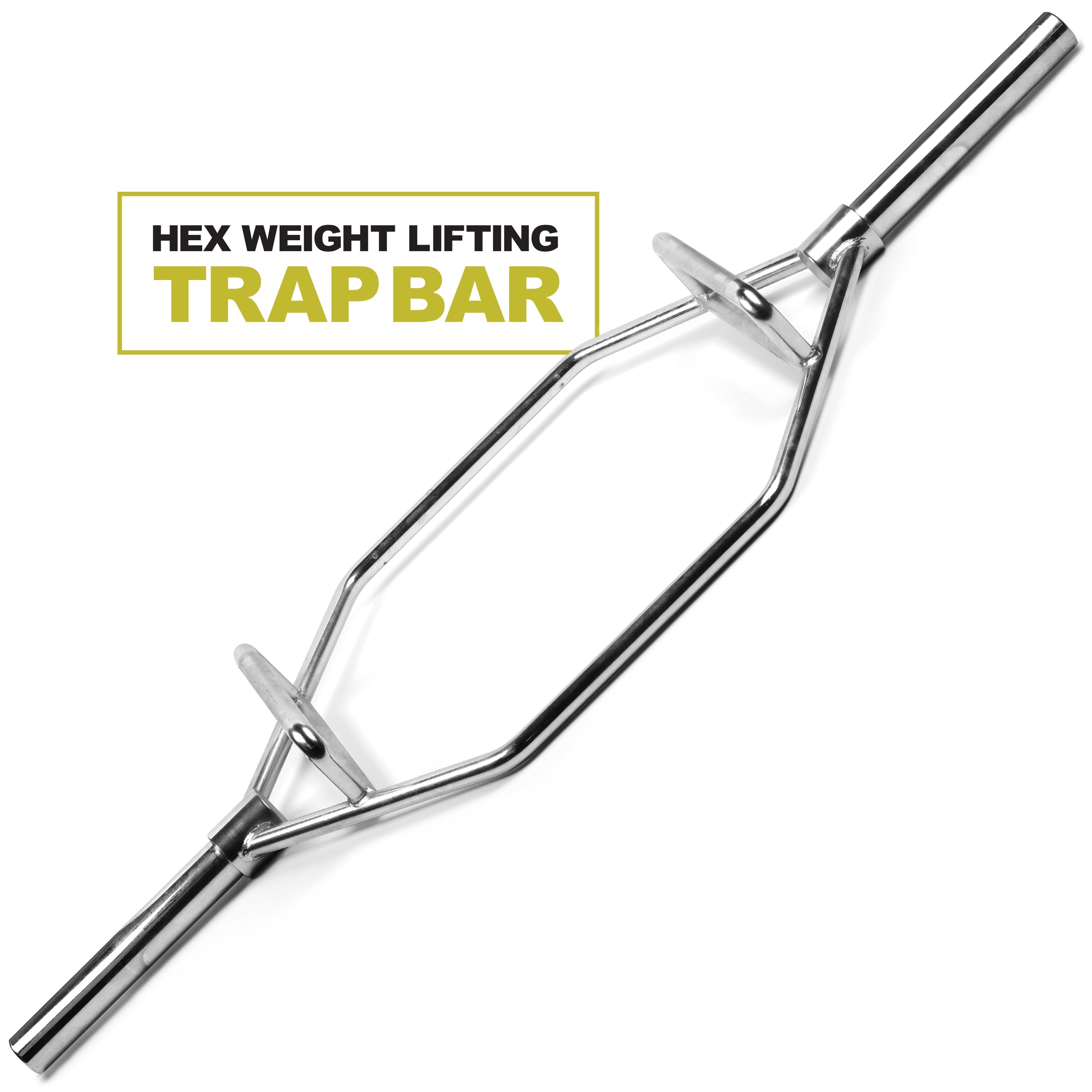 PRCTZ Olympic 50LB Hex Weight Trap Bar with 2-Inch Sleeve - Heavy Duty Strength Training Equipment for Deadlifts, Squats & Home Gym Workouts
