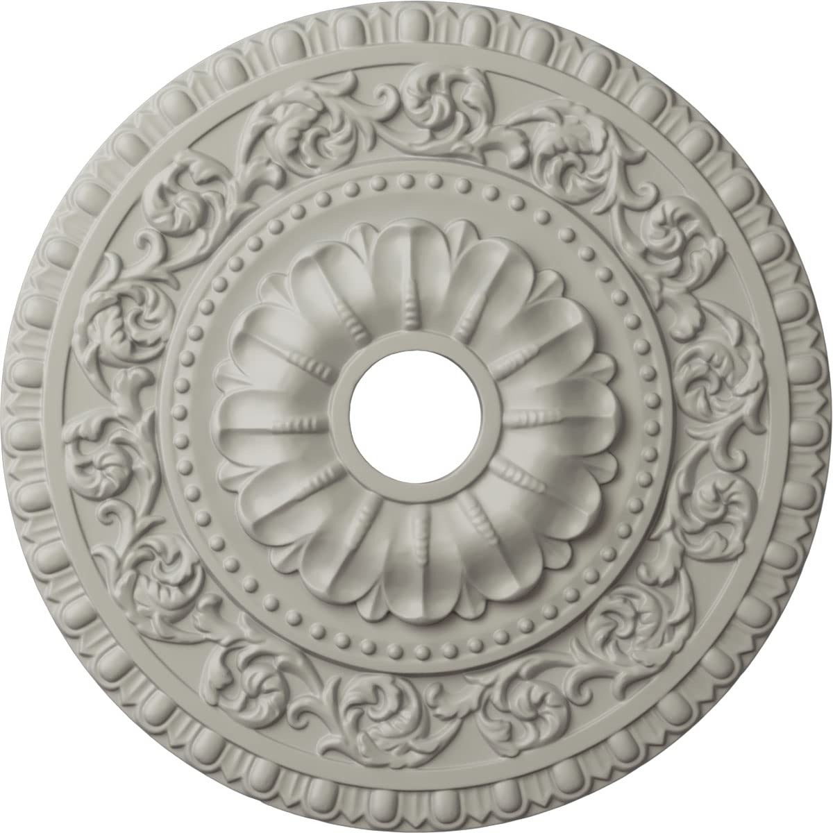 Ekena Millwork CM23VAPCF Vaduz 23.5 Inch Ceiling Medallion - Hand-Painted Cream Finish, 3.5