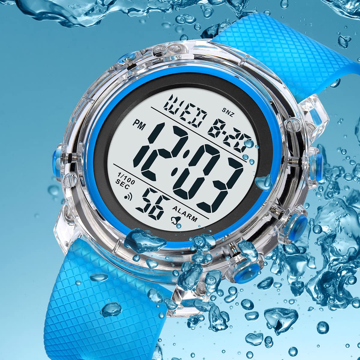 Zolohoni Digital Sports Watch for Women & Men - Waterproof LED Stopwatch with Date Display - Perfect for Running, Swimming & Outdoor Activities