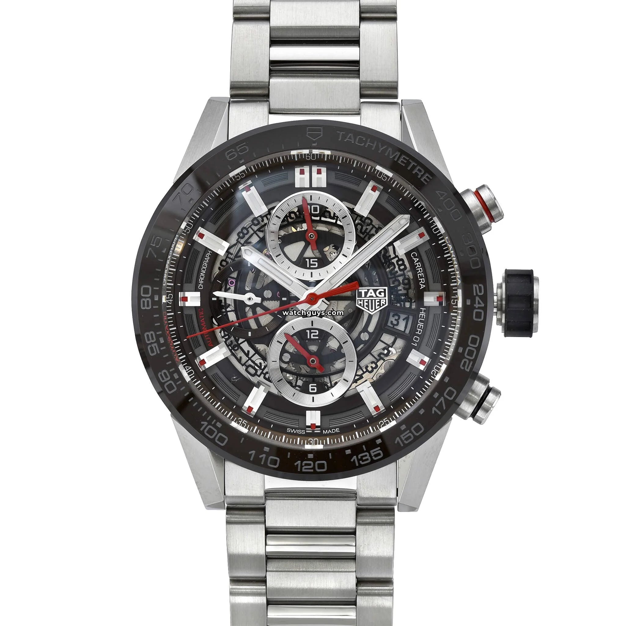 Tag Heuer Carrera Skeleton Automatic Men's Watch CAR201U 0 - Luxury Swiss Chronograph for Business & Formal Occasions