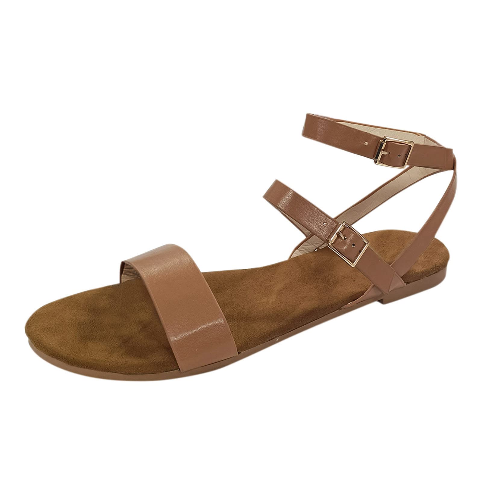 Women's Huarache Sandals - Fashionable T-Strap Summer Sandals with Adjustable Buckle | Comfortable Dressy Footwear for Beach, Vacation & Casual Outings