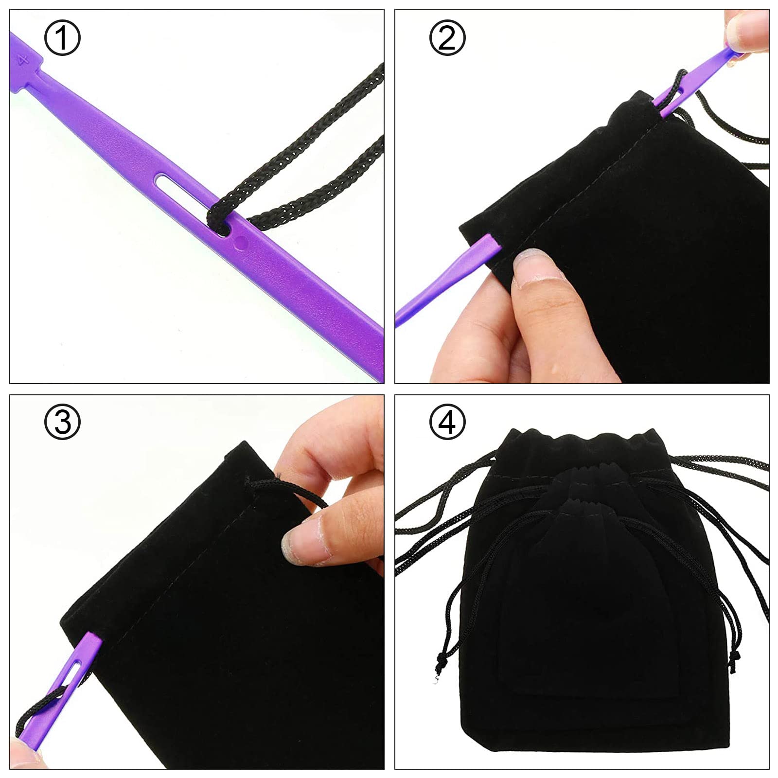 5PCS Multifunctional Sewing Tools Set for Quilting & Crafting - Purple Plastic