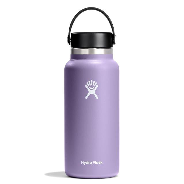 32 oz Wide Mouth Water Bottle with Straw & Leak-Proof Lid - BPA Free Stainless Steel Insulated Water Bottle for Gym, Hiking, Travel & Outdoor Activities