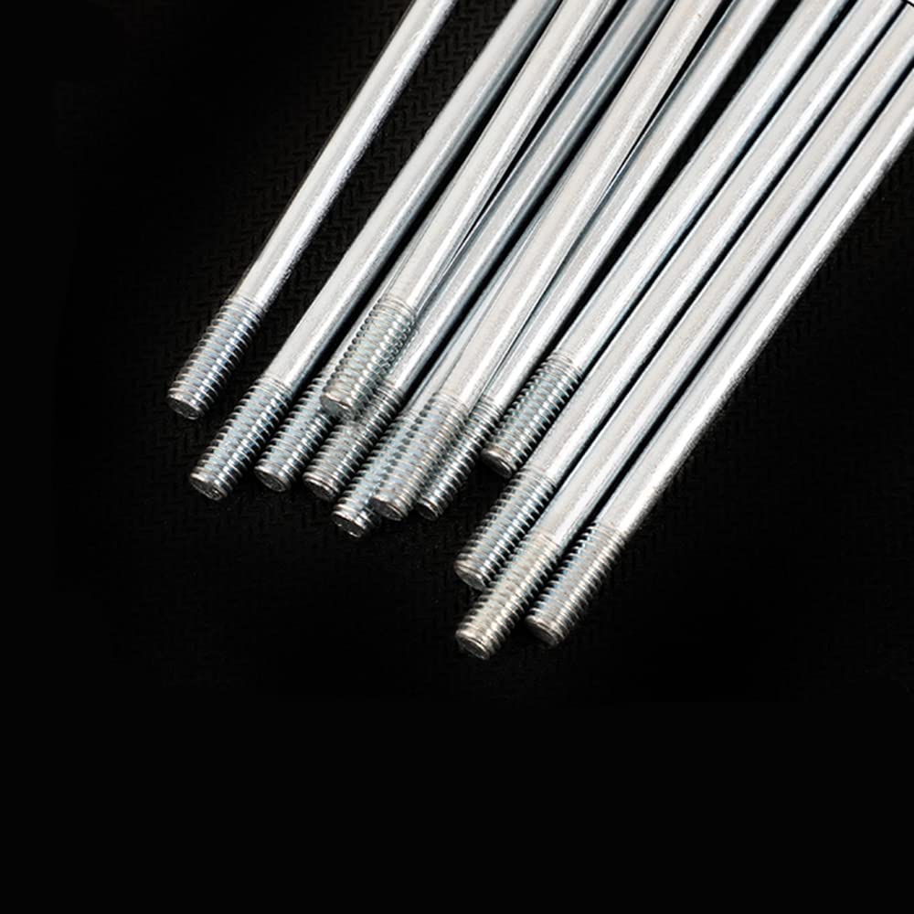 10G Silver Carbon Steel Spokes for E-Bike (3.0mm, 55-305mm) with Nipples - Compatible with Electric Bicycle & Brushless DC Hub Motors - Perfect for Commuting, Off-Roading & E-Bike Upgrades