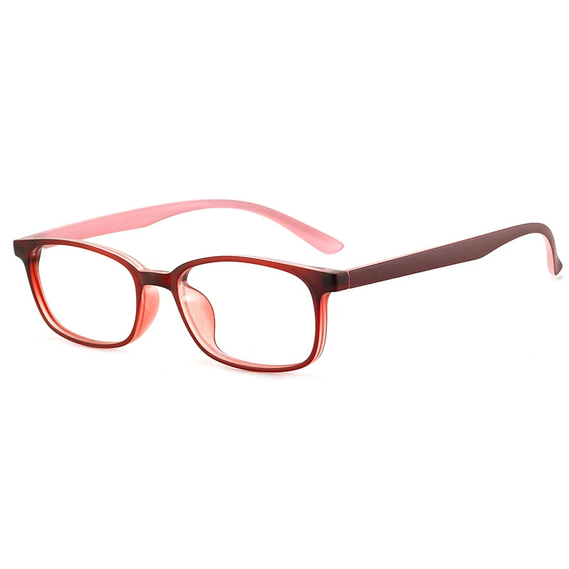Bclear Unisex Full Rim Square Small TR90 Titanium Eyeglasses 1056 - Lightweight & Durable Glasses for Men & Women - Perfect for Reading, Working & Daily Wear