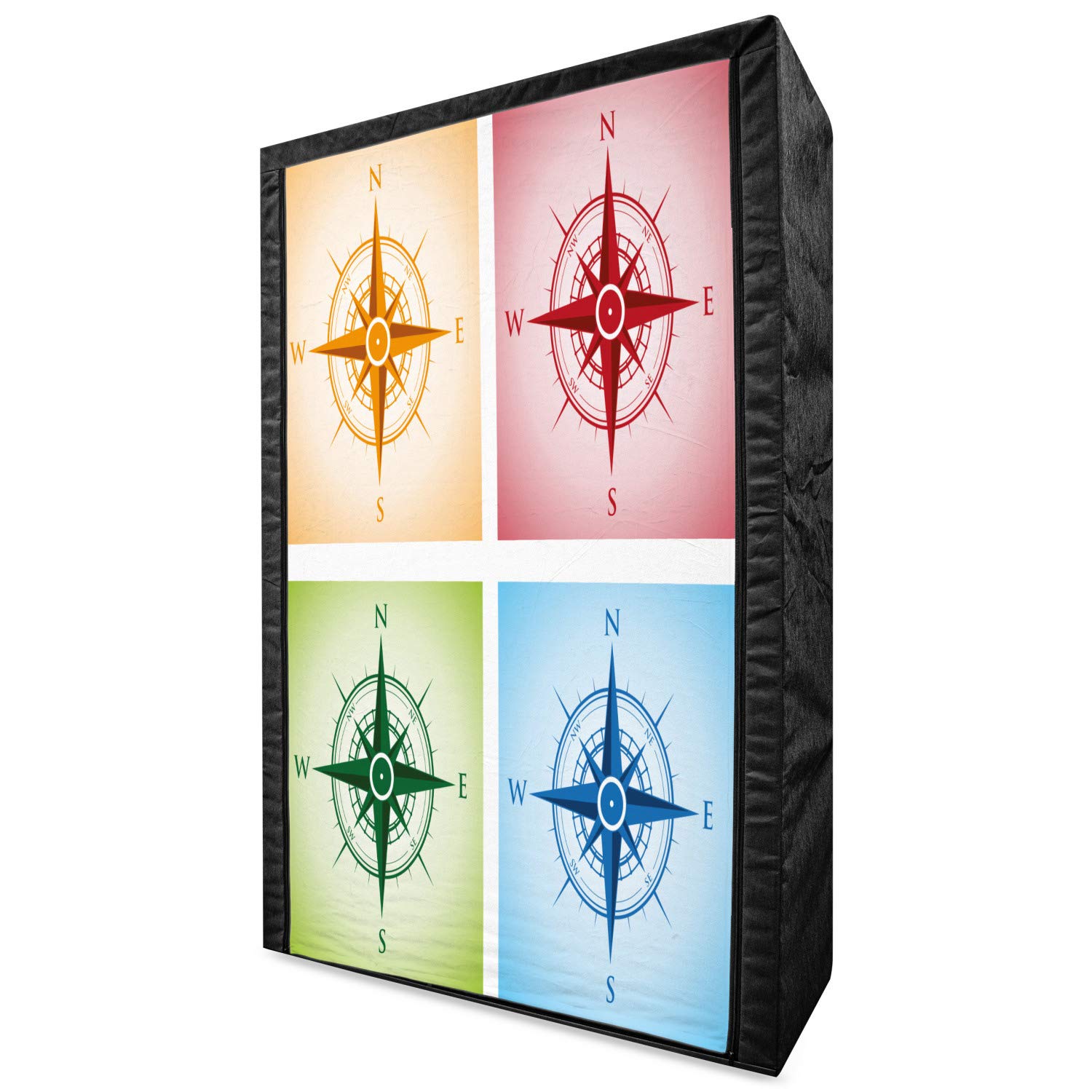 Ambesonne Portable Fabric Wardrobe with Shelves - 42.5