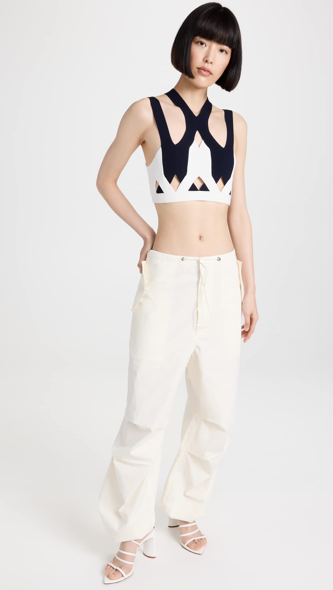 Dion Lee Women's Toggle Parachute Pants - High Waisted Wide Leg Trousers with Adjustable Belt | Fashionable Streetwear & Office Chic Outfits