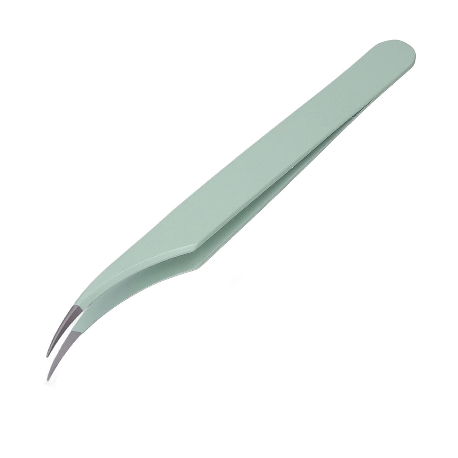 Professional Ergonomic Curved Stainless Steel Eyelash Extension Tweezers - Precision Lash Separator for Salon & Home Use - Perfect for Volume, Classic & Hybrid Lash Extensions